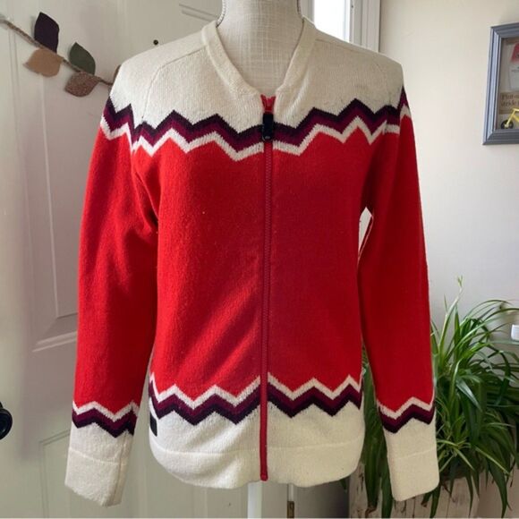 State Of Elevenate 100% Lambswool Zipper Women's Sweater Cardigan (Size S) - Picture 1 of 11